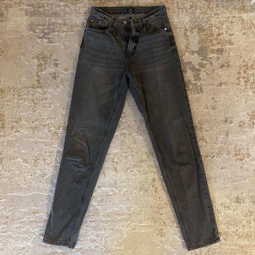 Skinny Relaxed Fit Jeans Black/Charcoal Tall Size 4
